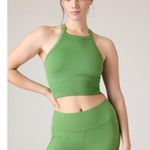 Athleta New S Aurora Seamless High Neck V-Back Tank Small Baja Green Photo 4