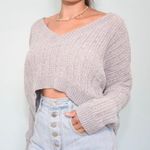 Urban Outfitters Silence + Noise Velvet Crop Sweater Photo 0