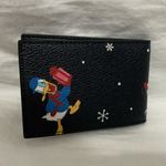 Coach NWOT Disney X  Wallets With Holiday Christmas Print Mickey Donald Pluto Photo 4