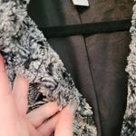Chico's Black and White Faux Fur Jacket 3/4 Sleeve Photo 3
