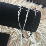 Cross Braided Bracelet Trio Perfect Stocking Stuffer Black Photo 1