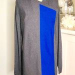 Dana Buchman Dana Bachman Sweater Cardigan Gray & Blue Colorblock Large Photo 1
