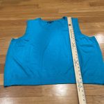Cable & Gauge  teal blue plus size women’s sleeveless sweater size 3X. Photo 4
