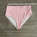 Old Navy  pink and white striped two-piece swimsuit Photo 5