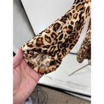 Month Of Sundays Cheetah Print Roll Tab 3/4 Sleeve Shirt Womens Size 1X Photo 4