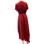 H by Halston Halston Women’s Rose Pink Short Sleeve V-Neck Wrap Maxi Dress Size Small Photo 4