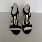 Vince Camuto Heels Manita Black Soft Nappa Silk Jeweled Ankle Strap Party 8 W Photo 1