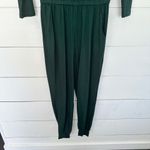 Pretty Garden Women’s Small Green Longsleeve Jumpsuit Stretchy Comfy Photo 1