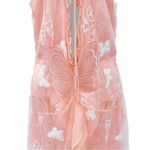 For Love & Lemons Beckett Lace Sheer Butterfly Sequin Bodysuit Maxi Dress Pink Photo 13