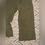 Amazon NWT One Size Olive Green Wide Leg Gaucho Casual Full Length Pants Photo 4