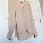 Joie Pink Silk Bolona V Neck Blouse Photo 2