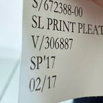 Banana Republic SL Print Pleat Tank Top XS Navy Green Tropical Leaf Print Photo 5