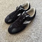 Verbenas Women’s Black Silver Leather Suede Gum Sole Sneakers Spain SZ 39 US 8 Photo 1