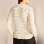 Rebecca Taylor Ivory Cotton-Blend Sweater With Removable Bow EUC size Large Photo 3