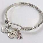 Brighton  Power of Pink Collectible Silver Bangle Bracelet with Collectible Tin Photo 3