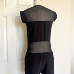 T Alexander Wang Black Playsuit Short Jumpsuit Sheer Panel Romper Size XS Photo 5