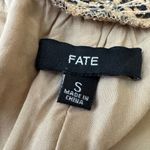 Fate Oversized Leopard Print Dress W/ Tiered Ruffle Sleeves & Ruffle Hem Size S Brown Photo 4