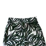Wide Leg Green Trousers High Waist Tropical Palm Leaf Resort wear Crop Pants L Size L Photo 2
