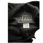 Vtg.SL Fashions Black Flutter Sleeve witchy gothic hem deep V back dress SZ. 10 Photo 10