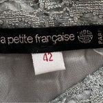 La Petite Francaise Jupe Lori light grey lace lined skirt size 42 Made in France Gray Photo 1