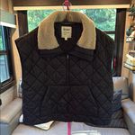 Dylan  Black Vest with Cream Plush Collar small fits most sizes Photo 0