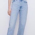 ZARA Light Wash Raw Hem High Rise Jeans Photo 1