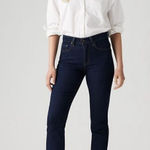 Levi's Womens 724 High Rise Dark Wash Slim Straight Jeans Blue Size 26 NWT Photo 0