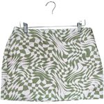 For Love & Lemons NWT Aiko Mini Skirt Size Medium Green Pink Geometric Photo 3
