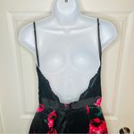 B Darlin  Black Lace Bodice Pink Floral Gown Prom Backless Juniors 7/8 Photo 5