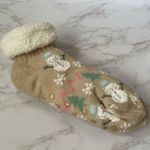 Fuzzy Holiday Christmas Socks with Snow Men Photo 1