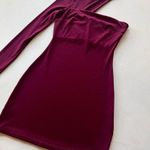 Susana Monaco One Shoulder Long Sleeve Bodycon Mini Dress Photo 3