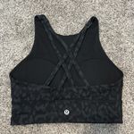 Lululemon  Energy Bra High Neck Long Line Camo Gray Black Photo 1