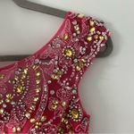 Sherri Hill Bright Pink Beaded Sequin Tulle Mini Skirt Pageant Prom Dress 2 Photo 5