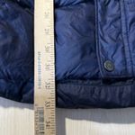 REI Womens Hooded Sayan Down Jacket Navy Blue Winter Outdoor S Packable Photo 9