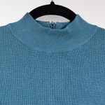 Cyrus  | Petite Medium Buttery Soft Blue Teal‎ Knit Pullover Sweater 1/4 Zip Warm Photo 1