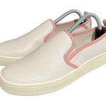Coach  Women's Slip On Sneaker‎ Loafer White Pink Petal Trim Size 10 Leather Photo 0