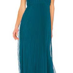 Jill Stuart Jill Jill‎ Stuart High Neck Pleated Gown in Jasper Green Size 0 NEW Photo 0