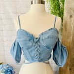 Boutique Denim Crop Top Photo 0