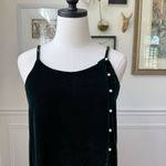 Vintage 80s 90s Eileen West Dark Green Velvet Drop Waist Dress 10 Photo 2