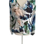 White House | Black Market WHBM Floral Smocked Long Sleeve Blouse Size XS Photo 4