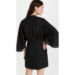 Significant Other Lola Batwing Sleeve Plunging Neck Mini Dress Black Womens US 6 Photo 3