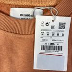 NWT Pull&Bear Crew Neck Sweatshirt Organic Cotton Orange Size M Photo 7