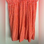 Maeve  Anthropologie Carlotta Coral White Nautical Ruched Sleeve Shirtdress XS Photo 3