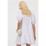 H&M Puff Sleeved Blogger Favorite White Mini Dress Size M Photo 2