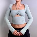 Urban Outfitters Mint Long Sleeve Crop Top Photo 0