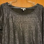 Joie  Woman's Black Long Sleeve Lightweight Sparkly Linen Shirt Size Large Photo 1
