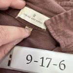 Thread and Supply Shirt Womens Medium Red Orange Button Up Collared Casual Top Photo 2