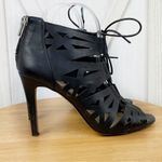 Jessica Simpson  Emelia‎ Cage Lace Up Bootie Heels Black 7.5 Photo 1