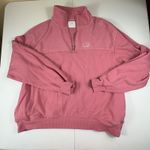 Ivory Ella  Pink Fleece Quarter Zip Pullover Women's Large Cozy Athleisure Photo 0