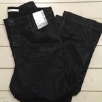 Nine West Kick Flare Jeans Slim Fit High Rise Waxed Black 16 Super Stretchy Photo 0